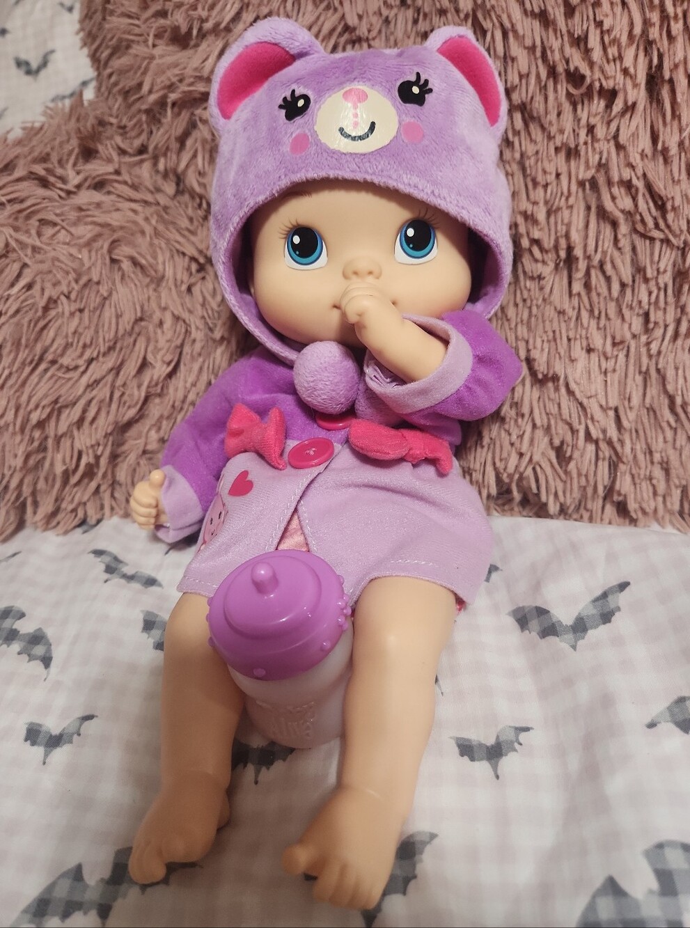 Baby Alive Luv N Snuggle 12" Thumb Sucker Soft Doll With Rare clothing